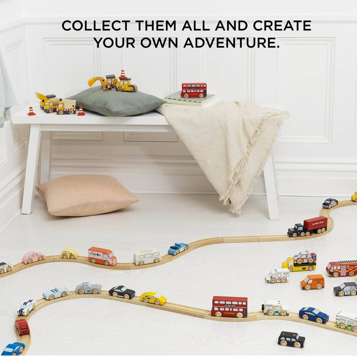 WOODEN TRAILER TRUCK SET
