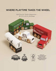 WOODEN TRAILER TRUCK SET