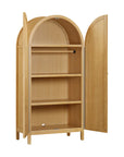BONDI CANE ASSEMBLED ARMOIRE - HONEY
