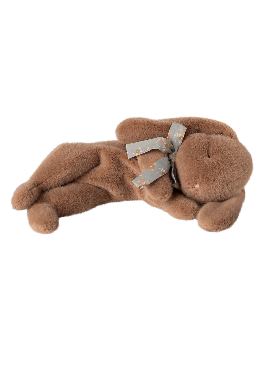 SLEEPING BUNNY PLUSH - SMALL - SOFT BROWN
