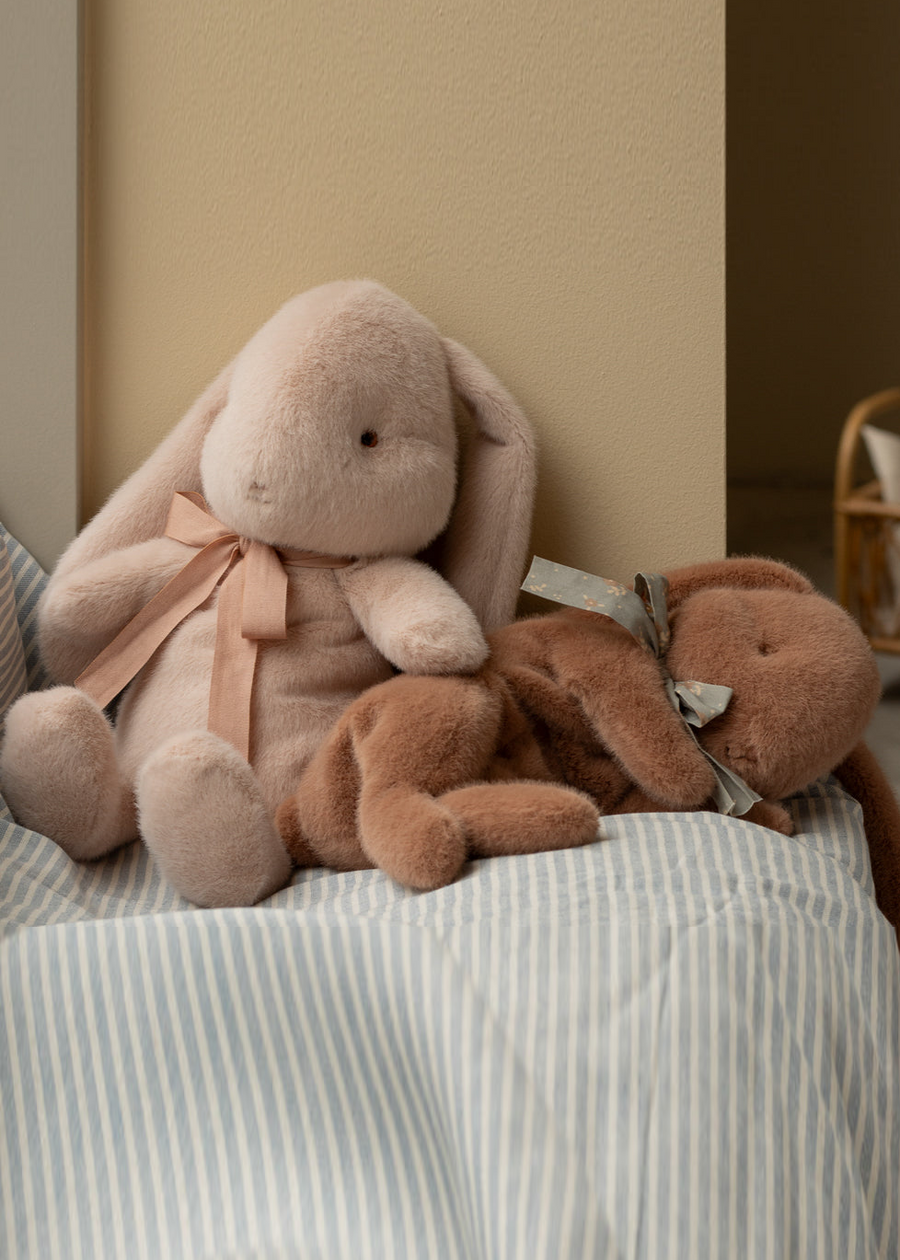 SLEEPING BUNNY PLUSH - SMALL - SOFT BROWN