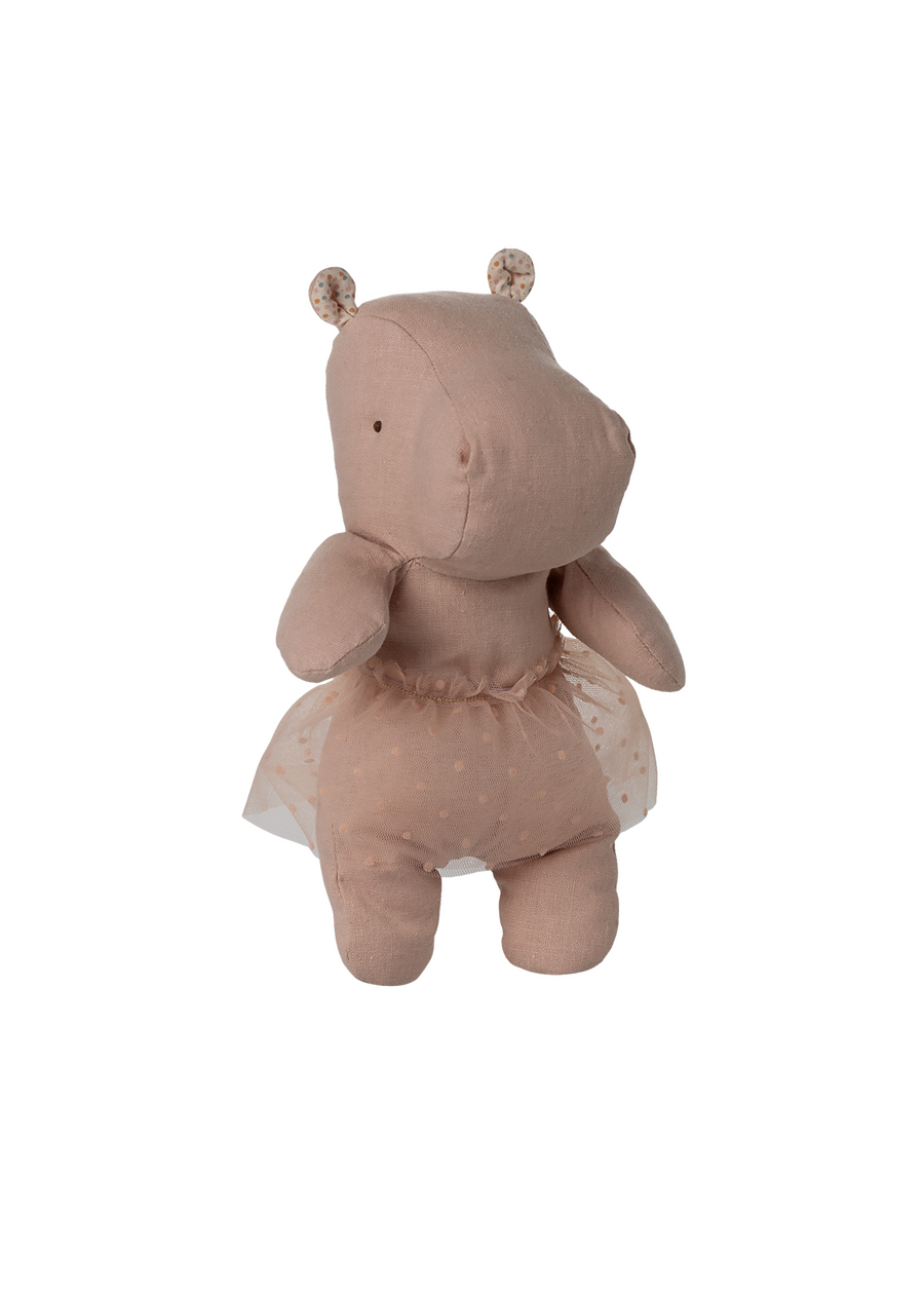 SAFARI FRIENDS - HIPPO WITH SKIRT - SOFT ROSE