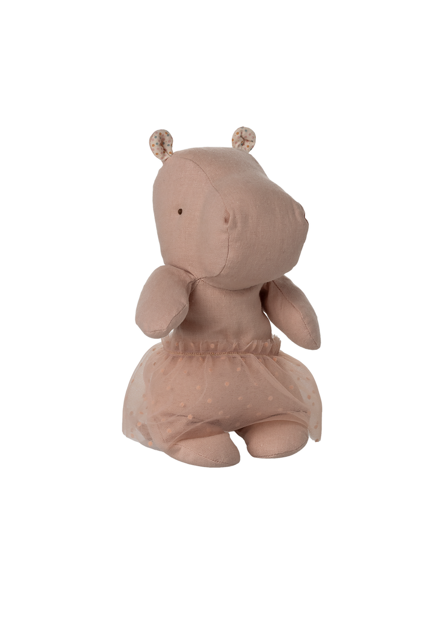 SAFARI FRIENDS - HIPPO WITH SKIRT - SOFT ROSE