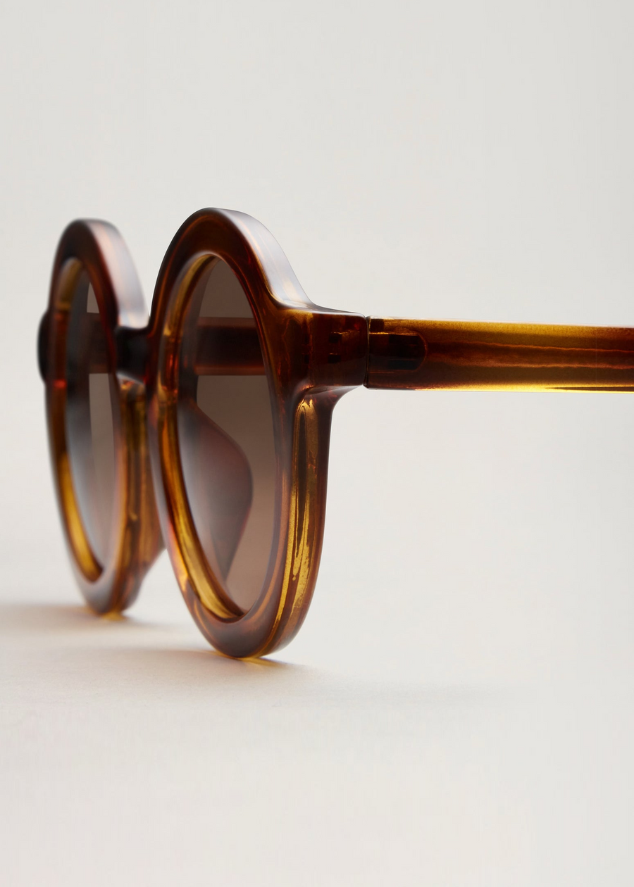 SIGNATURE ROUND SUNGLASSES - AMBER