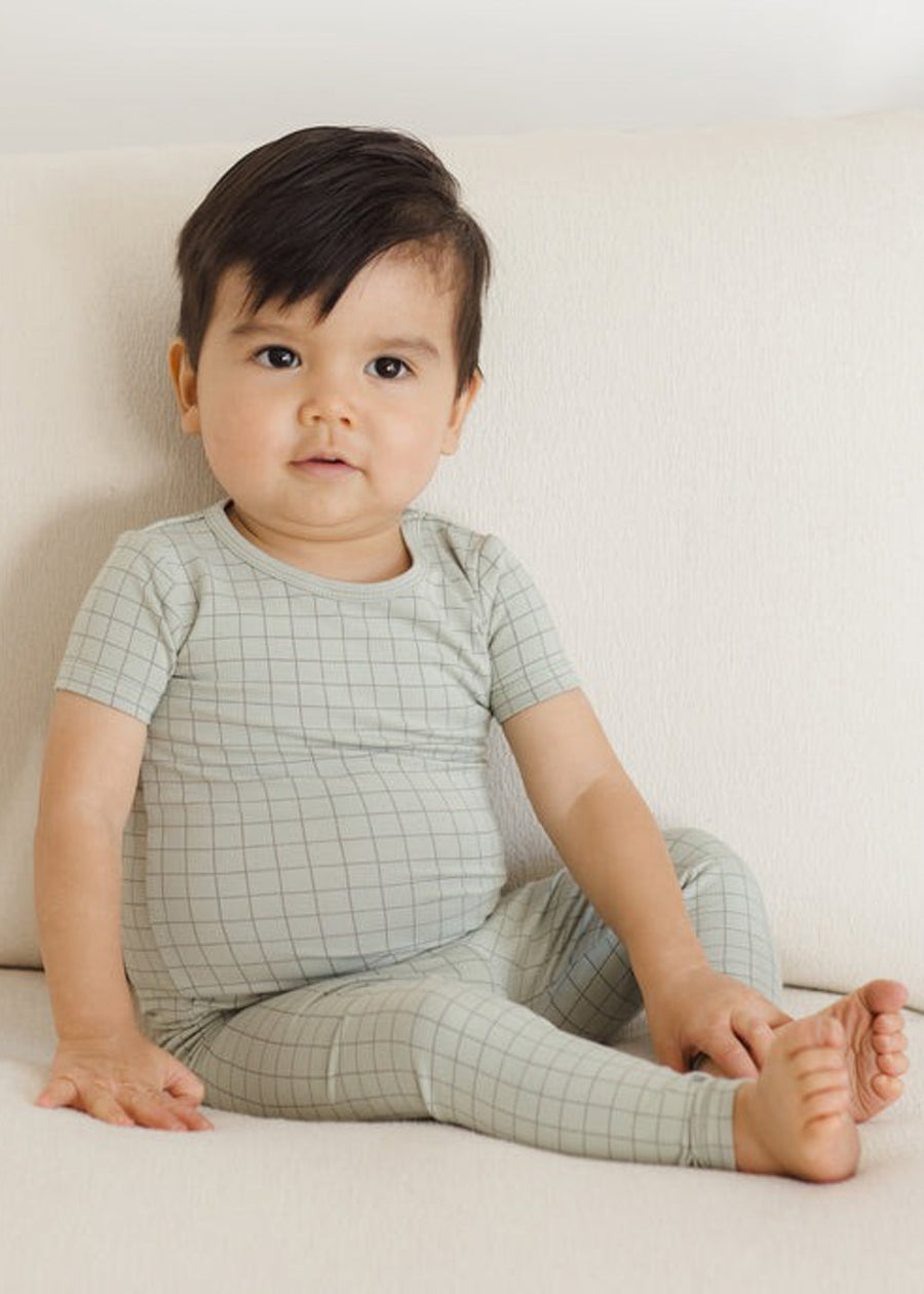 BAMBOO GRID PAJAMA SET