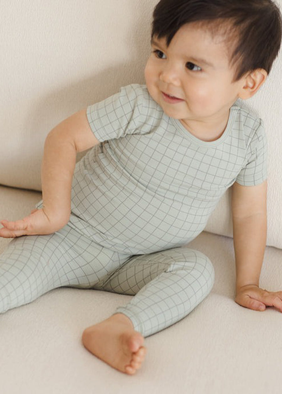 BAMBOO GRID PAJAMA SET