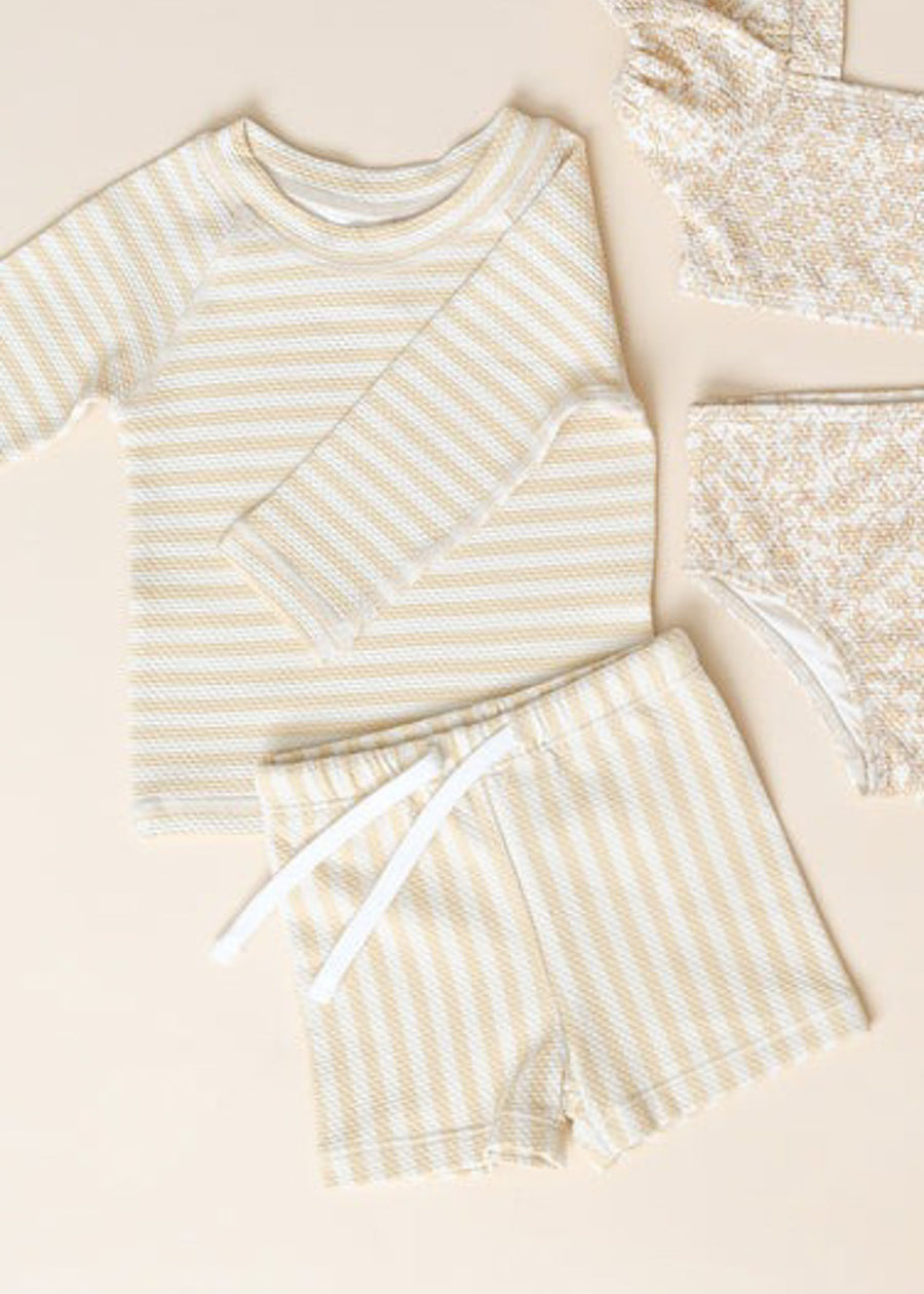 FIN STRIPE RASHGUARD SET