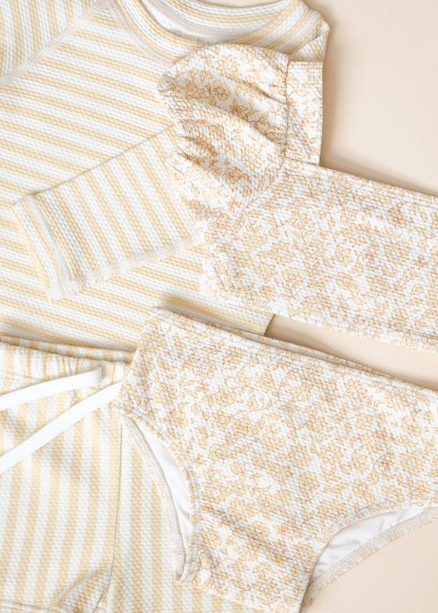 FIN STRIPE RASHGUARD SET
