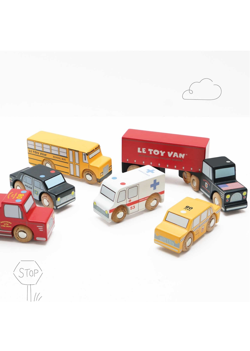 AMERICAN WOODEN CAR SET