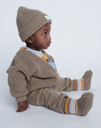 CHUNKY KNIT BEANIE - OLIVE