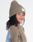 CHUNKY KNIT BEANIE - OLIVE