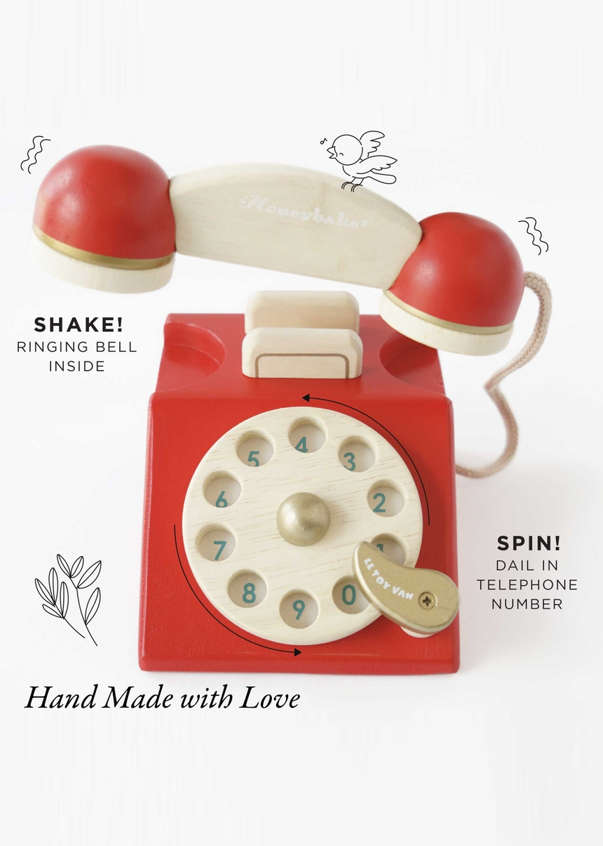 VINTAGE WOODEN PHONE
