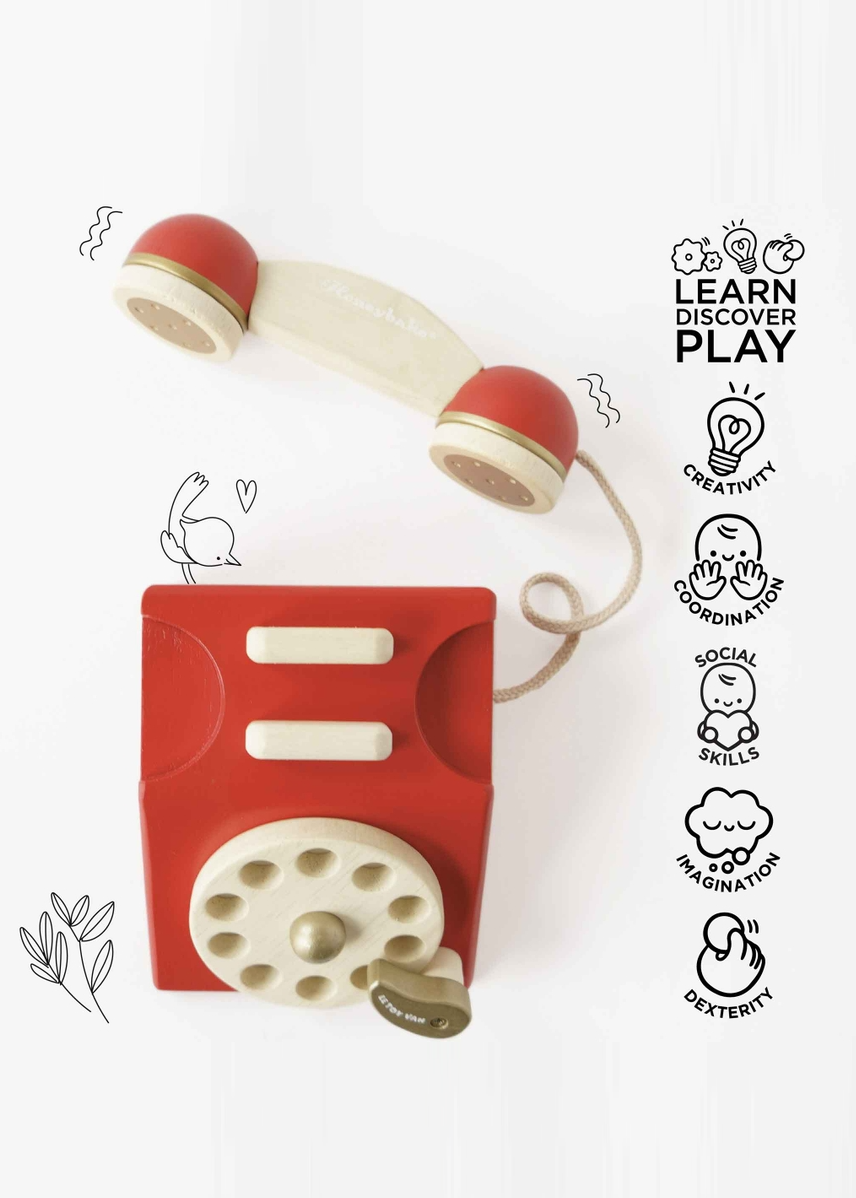 VINTAGE WOODEN PHONE