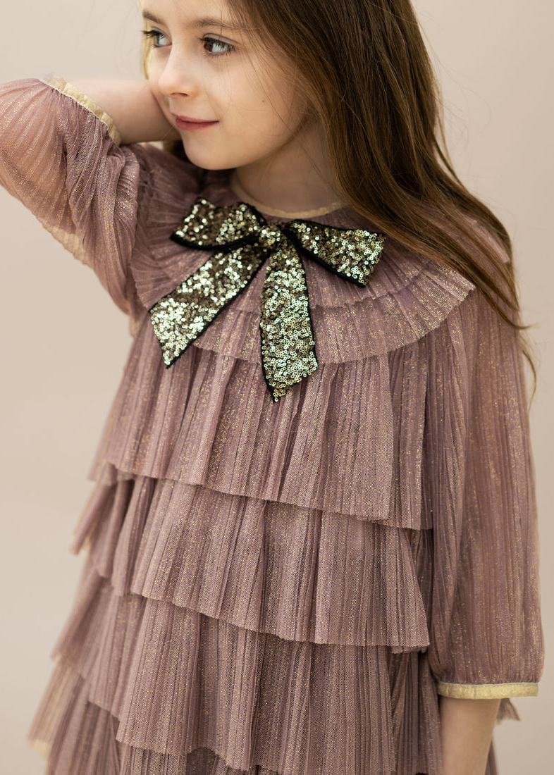 LUREX TIERED DRESS