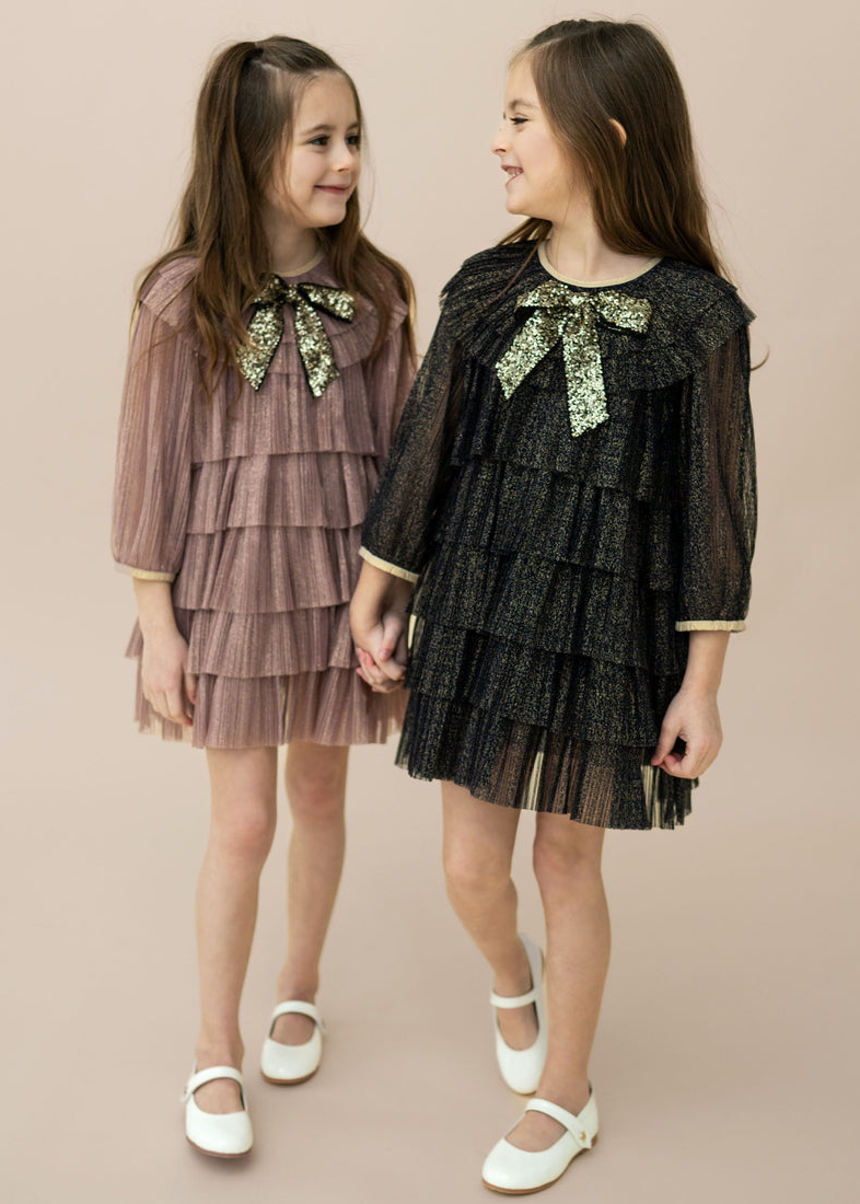 LUREX TIERED DRESS