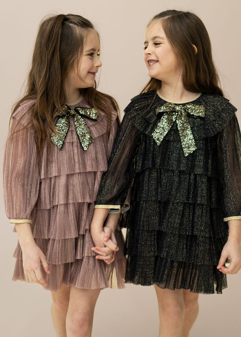 LUREX TIERED DRESS