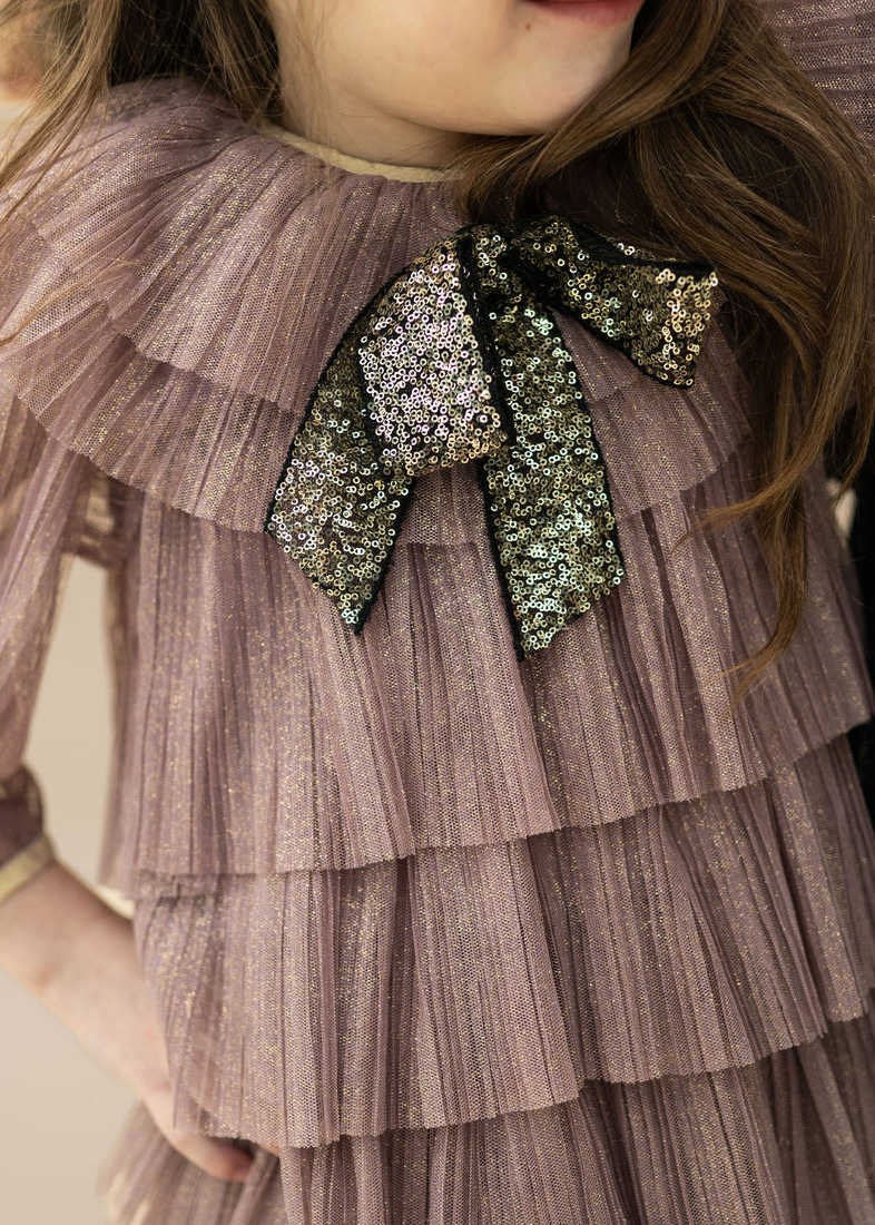 LUREX TIERED DRESS
