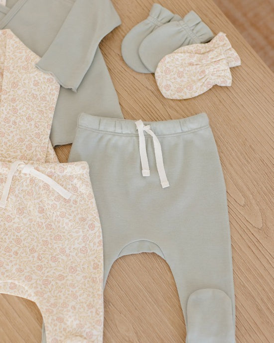 WRAP TOP + FOOTED PANT SET - PRIMROSE