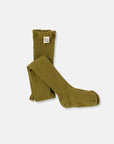 RIB KNIT TIGHTS - GREEN