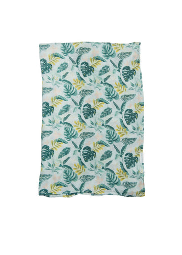 LUXE MUSLIN SWADDLE - JUNGLE LEAVES