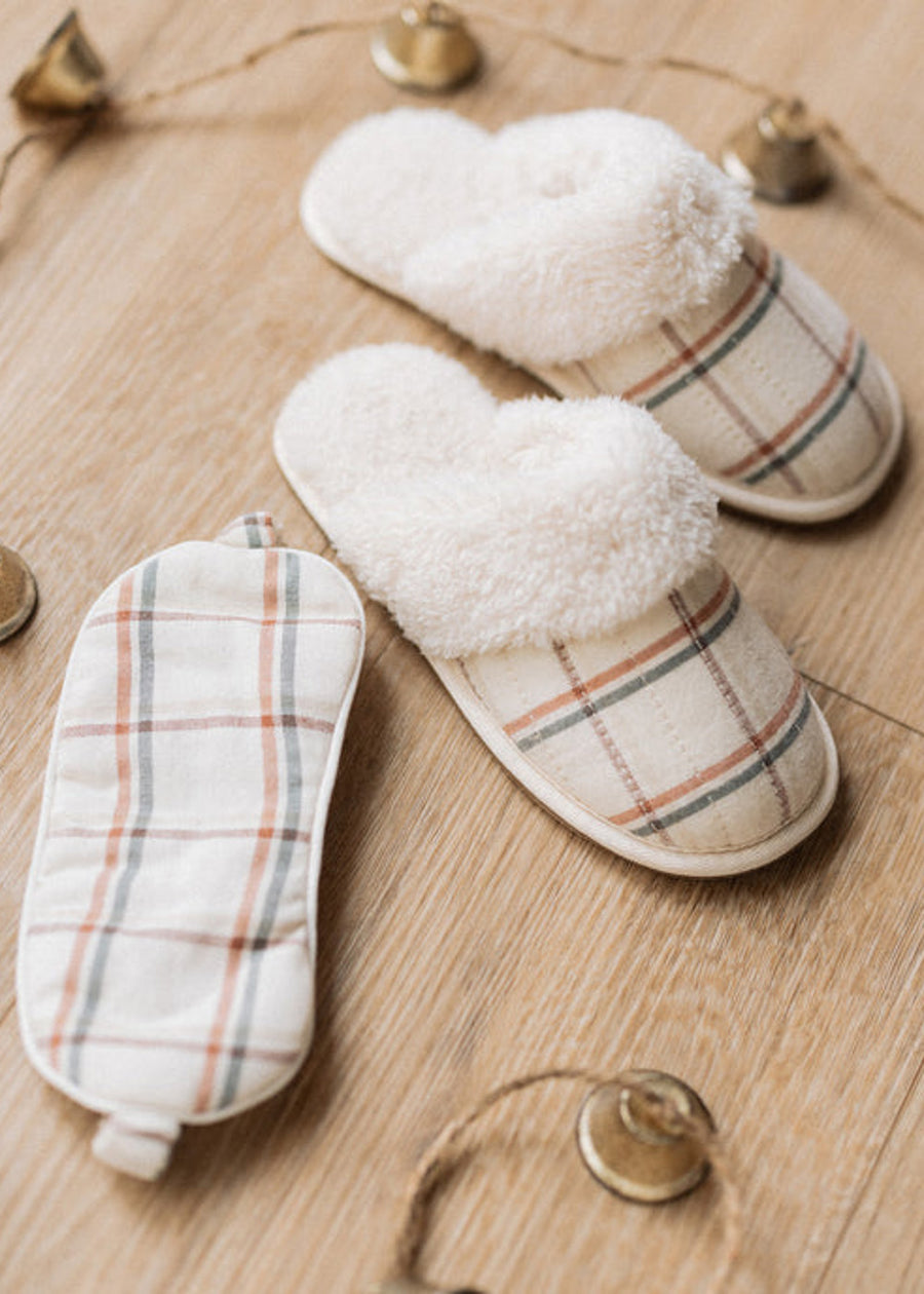 HOLIDAY PLAID SLEEP MASK