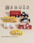 AMERICAN WOODEN CAR SET