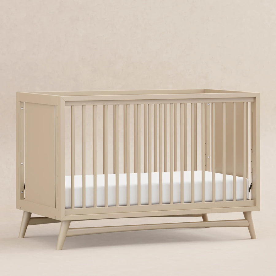 PEGGY 3 IN 1 CONVERTIBLE CRIB WITH TODDLER BED CONVERTIBLE KIT - TAUPE