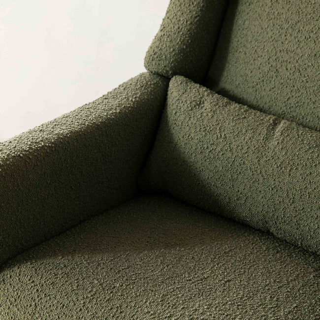 KIWI ELECTRONIC RECLINER AND SWIVEL GLIDER with USB port - OLIVE BOUCLE