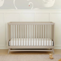 PEGGY 3 IN 1 CONVERTIBLE CRIB WITH TODDLER BED CONVERTIBLE KIT - TAUPE