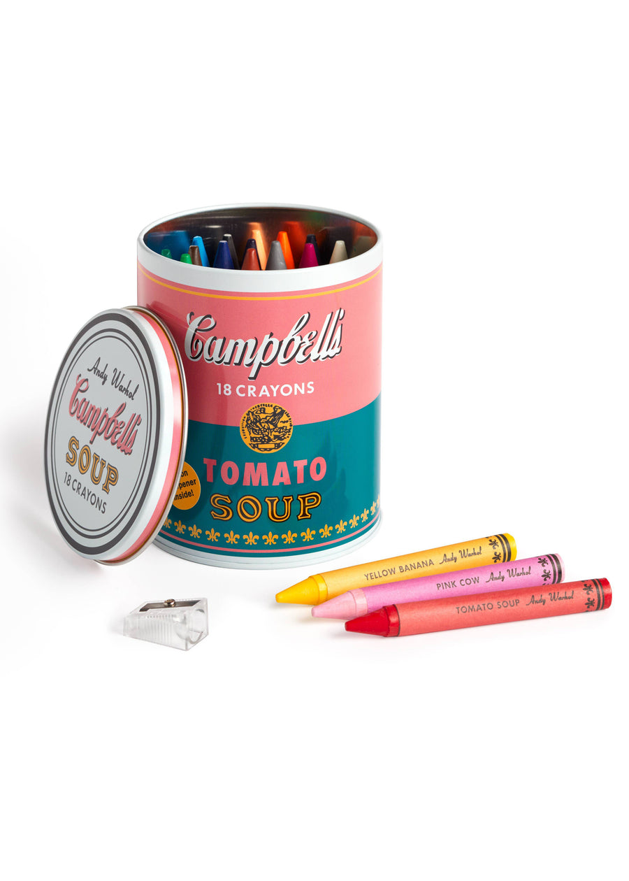 Andy Warhol Soup Can Crayons + Sharpener