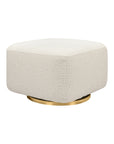 KIWI GLIDING OTTOMAN - Ivory Boucle with Gold Base