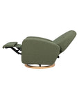 NAMI ELECTRONIC RECLINER AND SWIVEL GLIDER RECLINER WITH USB PORT - OLIVE BOUCLE WITH LIGHT WOOD BASE