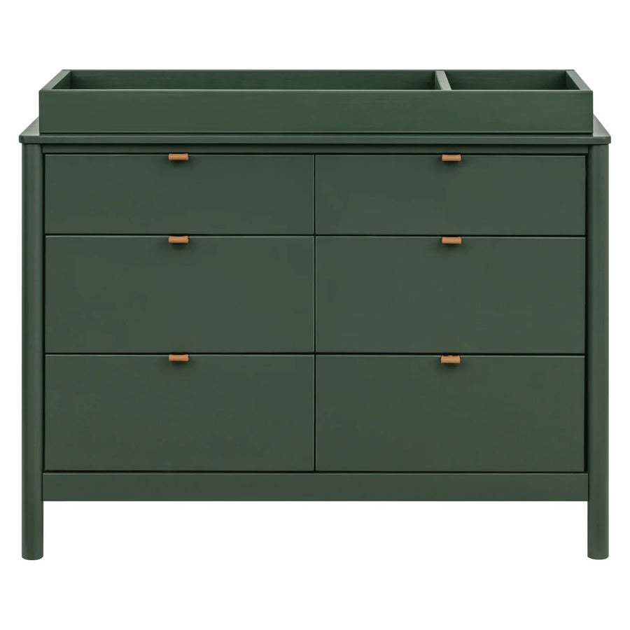 BONDI 6 DRAWER ASSEMBLED DRESSER - FOREST GREEN