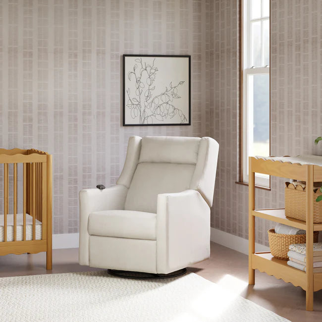 KIWI DELUXE POWER RECLINER AND SWIVEL GLIDER with Heat and Massage - Performance Cream Eco-Weave