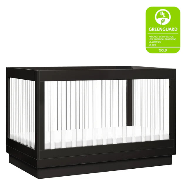 HARLOW 3-IN-1 CONVERTIBLE CRIB WITH TODDLER BED CONVERSION KIT - BLACK