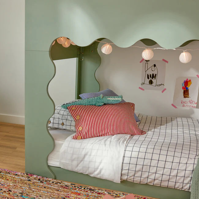 LIDO WAVE CONVERTIBLE BUNK BED - LIGHT SAGE/HONEY