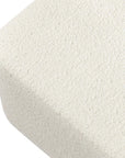 KIWI GLIDING OTTOMAN - Ivory Boucle with Gold Base