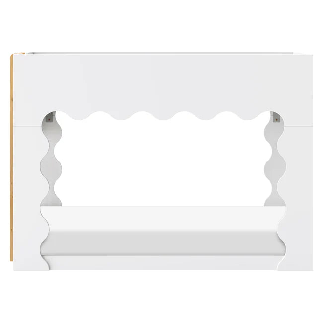 LIDO WAVE CONVERTIBLE BUNK BED - WHITE/HONEY