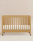 MAKI PORTABLE FOLDING CRIB WITH TODDLER BED CONVERSION KIT - HONEY