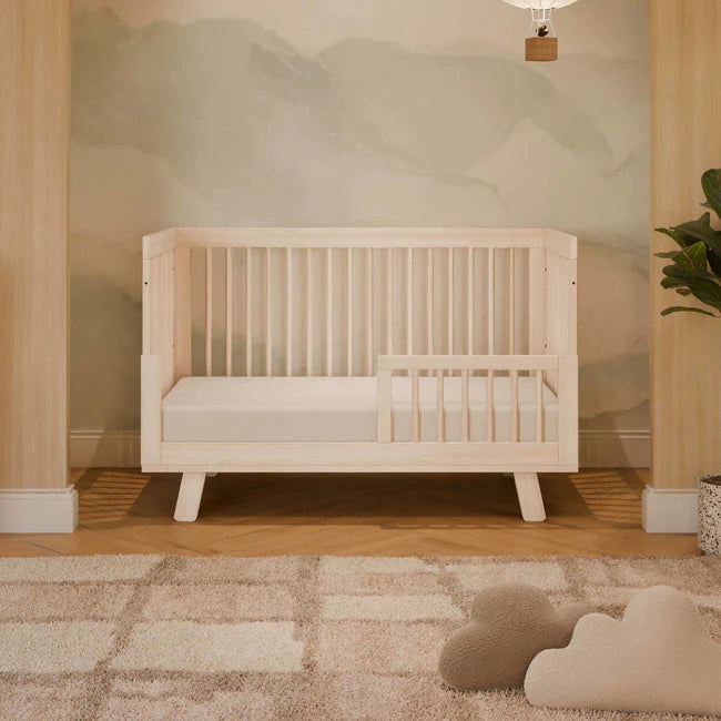 HUDSON 3-IN-1 CONVERTIBLE CRIB WITH TODDLER BED CONVERSION KIT - WASHED NATURAL