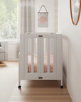 MAKI PORTABLE FOLDING CRIB WITH TODDLER BED CONVERSION KIT - WHITE