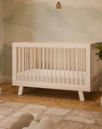 HUDSON 3-IN-1 CONVERTIBLE CRIB WITH TODDLER BED CONVERSION KIT - WASHED NATURAL