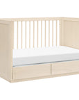3-in-1 Convertible Storage Crib with Toddler Bed Conversion Kit - WASHED NATURAL