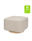 KIWI GLIDING OTTOMAN - Performance Beach Eco-Weave with Light Wood Base