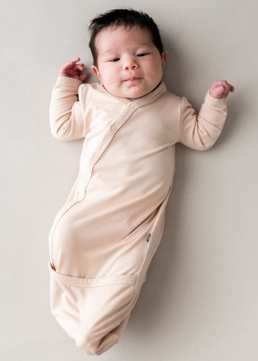 BAMBOO BUNDLER GOWN - PORCELAIN
