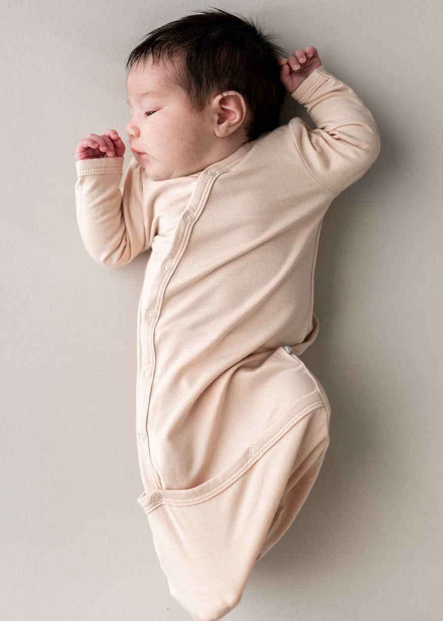 BAMBOO BUNDLER GOWN - PORCELAIN