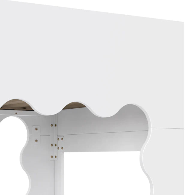LIDO WAVE CONVERTIBLE BUNK BED - WHITE/HONEY