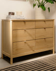 BONDI 6 DRAWER ASSEMBLED DRESSER - HONEY