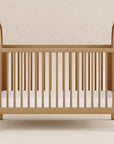BONDI 3-IN-1 CONVERTIBLE CRIB WITH TODDER CONVERSION KIT - HONEY WITH NATURAL CANE