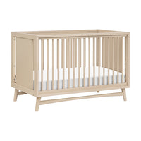 PEGGY 3 IN 1 CONVERTIBLE CRIB WITH TODDLER BED CONVERTIBLE KIT - TAUPE